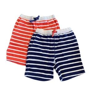 Mini Boden Bundle/2 Cropped Pants/Long Shorts Terry Cloth Sz 7 Years Boys/Girls